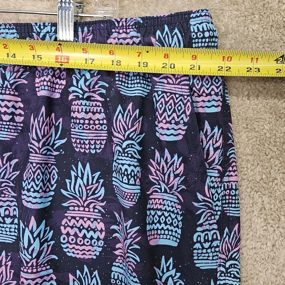Goodfellow & Co Men's XXL‎ Swim Trunks with Liner Blue Pineapple Tropical Print